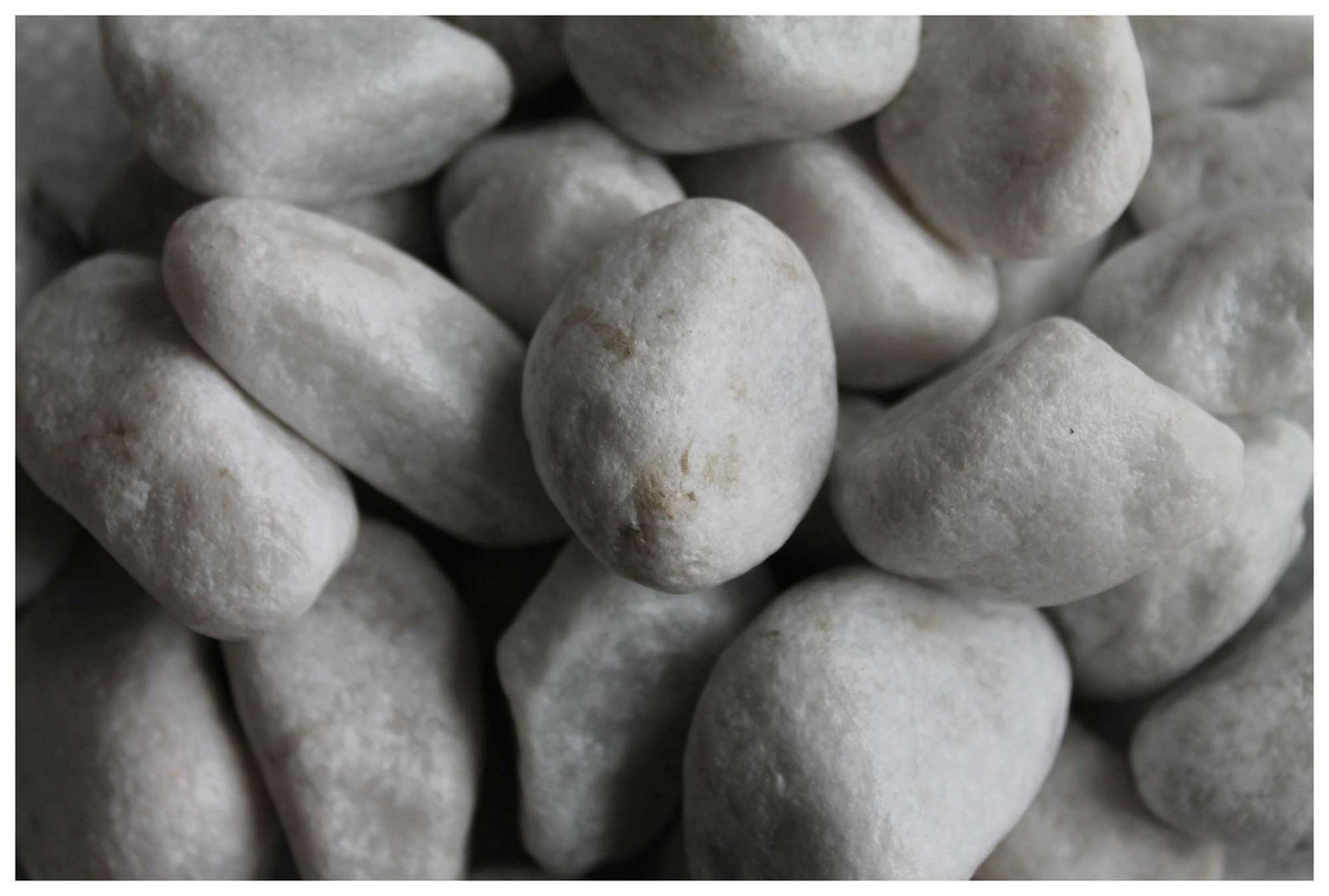 Dekoratyviniai akmenys Bianco Carrara, baltos sp., 10 - 20 mm, 20 kg