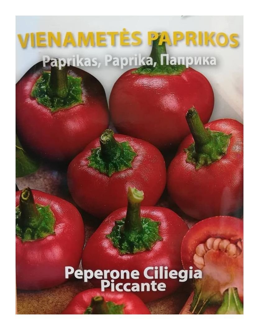 Aitriųjų paprikų sėklos PEPERONE CILIEGIA PICCANTE, 1,2 g