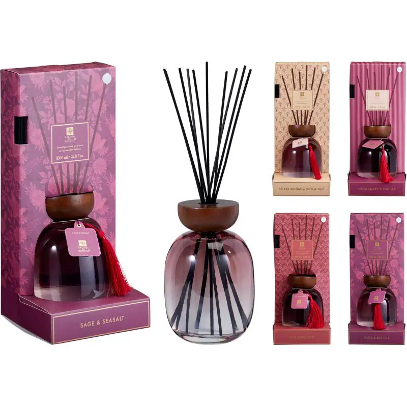 Namų kvapas su pagaliukais dėžutėje VIOLET ROSE, 4 spalvų, 1000 ml-0