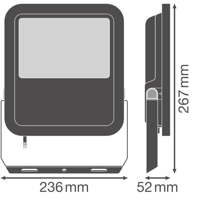LED prožektorius LEDVANCE FL GEN4, IP66, 53/69 W, 4000 K, 8000/10000 lm, juodos sp. - 4