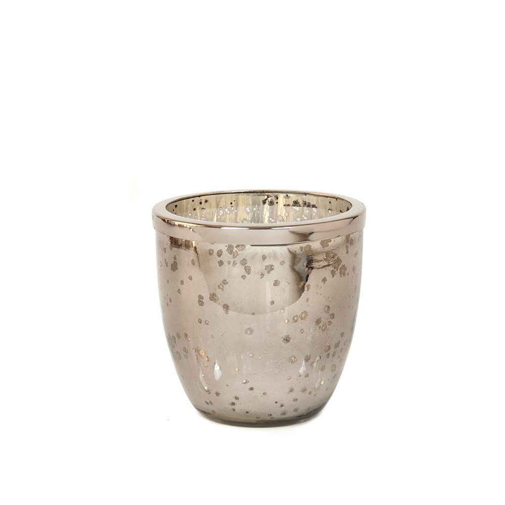 Stiklinė žvakidė DECOSILUET, žalvario sp., 11,5 x 11,5 x 12,5 cm-0