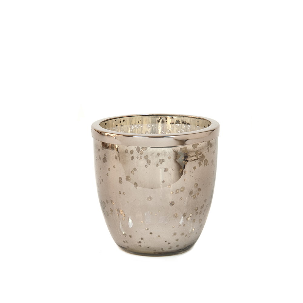Stiklinė žvakidė DECOSILUET, žalvario sp., 11,5 x 11,5 x 12,5 cm-0