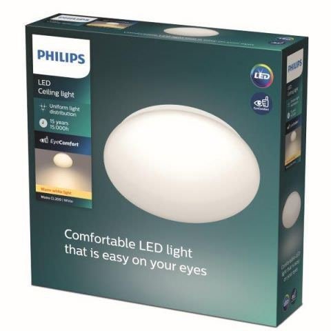 Plafoninis LED šviestuvas PHILIPS MOIRE, 10 W, 2700 K, 1000 lm,  ø25 cm