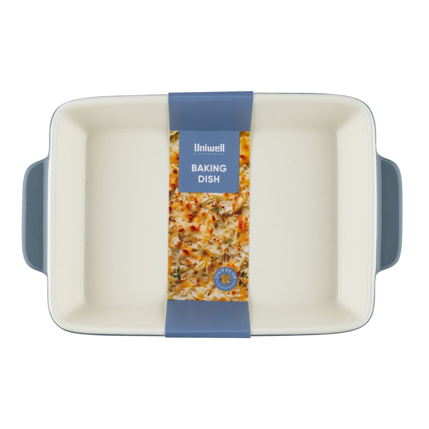 Keraminis kepimo indas UNIWELL, pilkos sp., 17 x 5,1 cm-1
