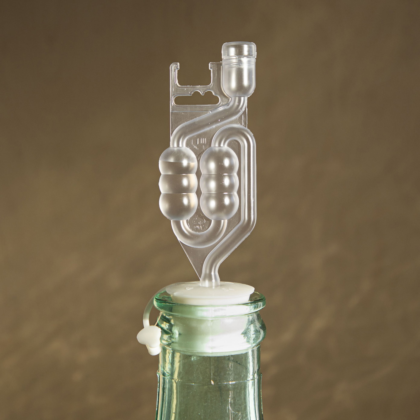Fermentavimo kamštis buteliui siauru kaklu BROWIN, su uždarymo kamšteliu, 5 / 5,4 cm - 5