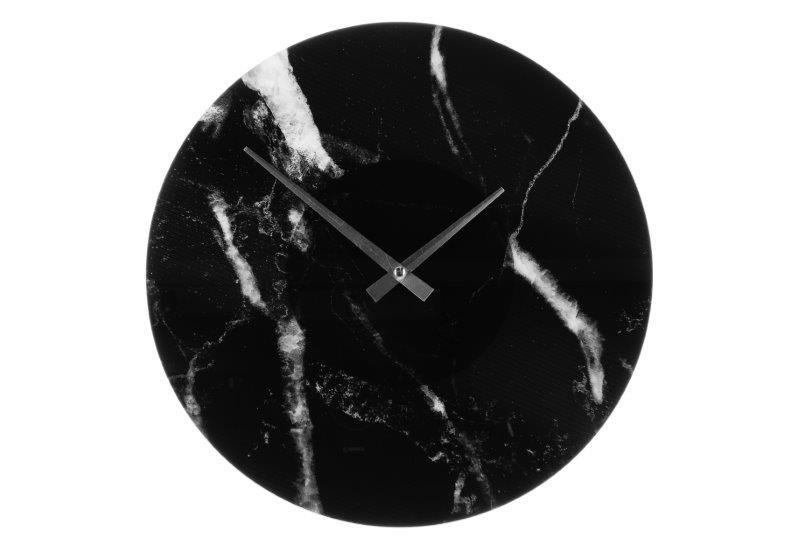 Sieninis laikrodis 4LIVING Marble, juodos/baltos sp., 35 cm - 2