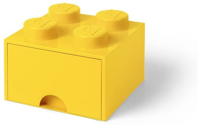 Daiktadėžė LEGO BRICK, geltonos sp., 25 x 25 x 18 cm, 470 ml