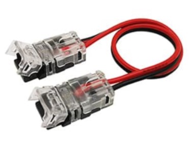 LED juostos jungtis EUROLIGHT, 2 kontaktų, 5A, 8 mm pločio j.,10 cm laid., 24,3x12,6x7,8mm-0