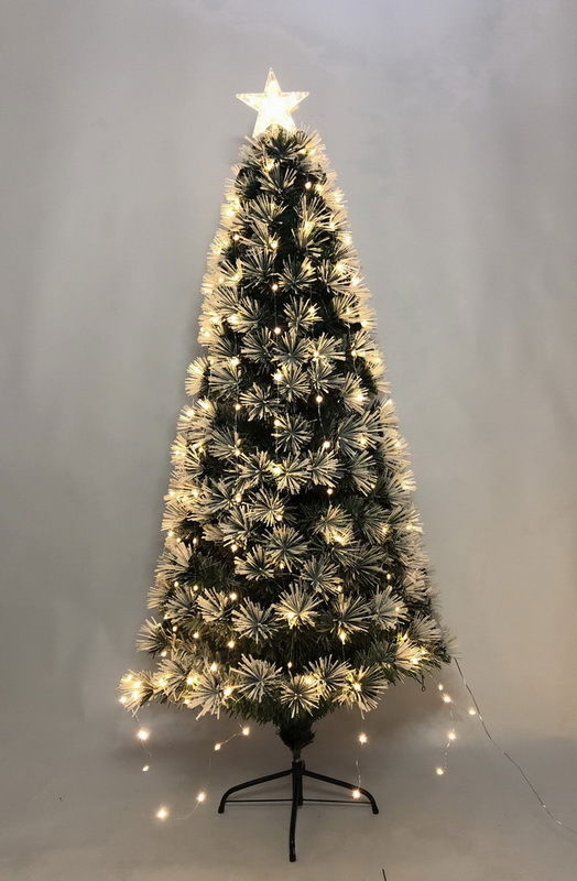 El. girlianda BUNCH su žvaigžde, IP44, 154LED, 2,7W, 4,5V, šilt.baltos sp., 8 režim., su pultu, 2,1m-1