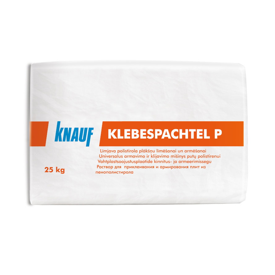 Klijavimo ir armavimo mišinys polistireno plokštėms KNAUF KLEBESPACHTEL P, 25 kg-0