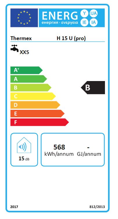 El. vandens šildytuvas THERMEX Hit H15-O PRO, 15 l, virš praustuvo, 1,5 kW - 4