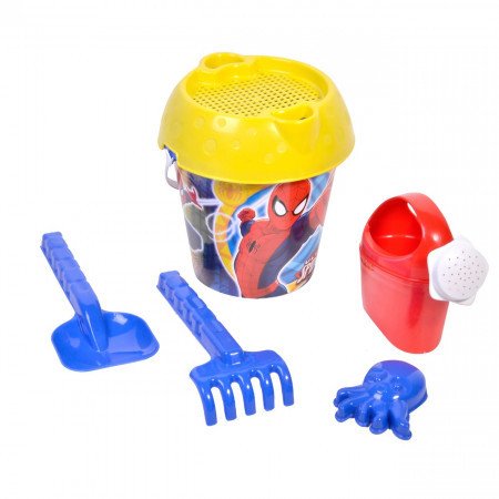 Smėlio žaislų rinkinys SPIDERMAN, su formomis ir laistytuvu, 18 cm - 2