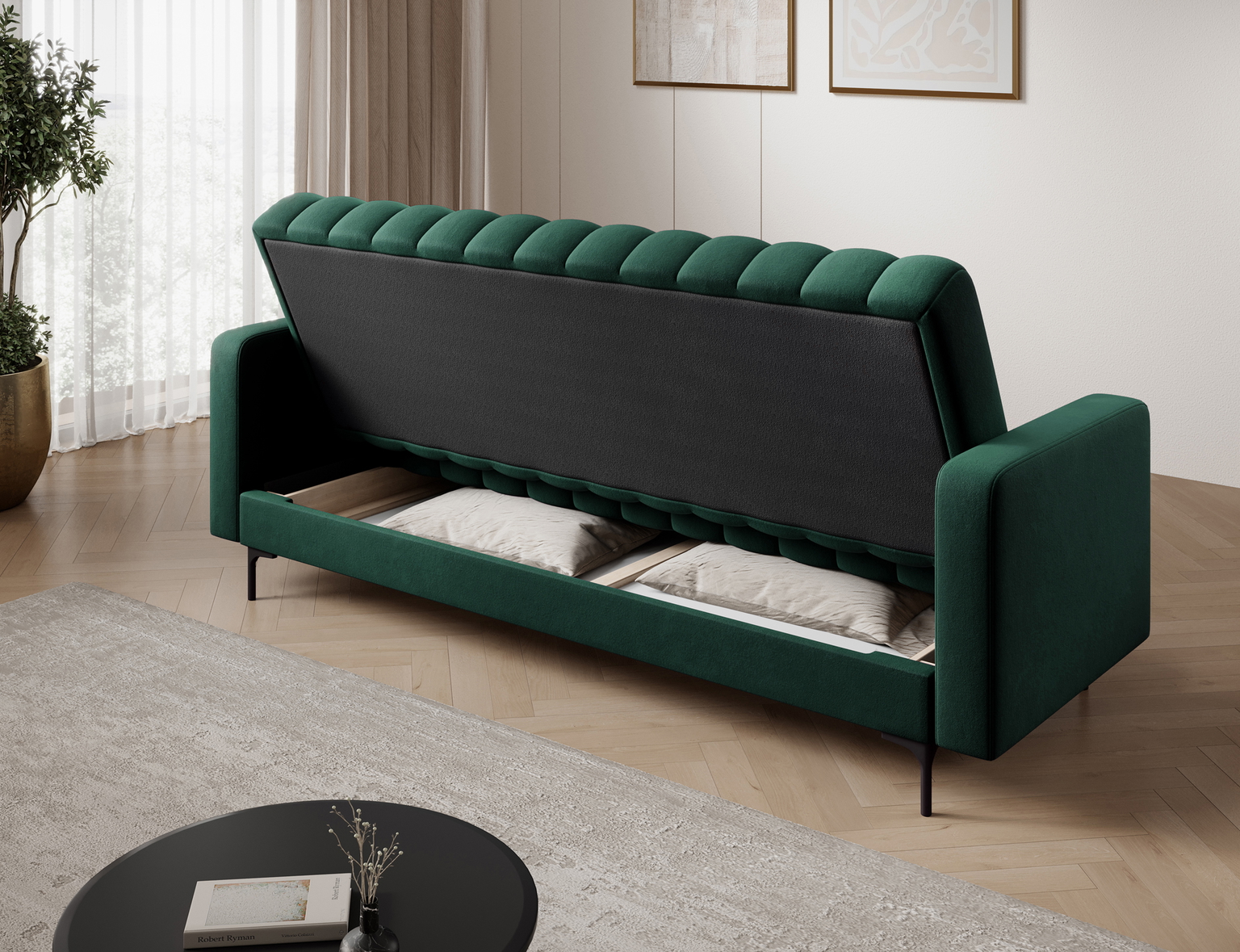 Sofa-lova Roneyy, žalia sp., 212 x 89 cm x 86 cm - 6