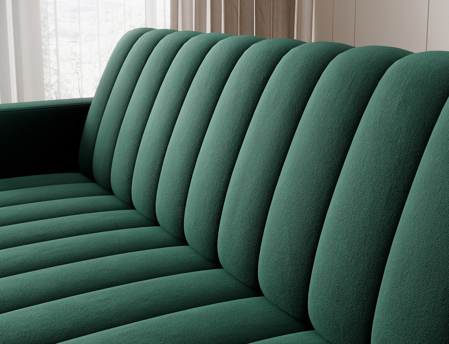 Sofa-lova Roneyy, žalia sp., 212 x 89 cm x 86 cm - 8