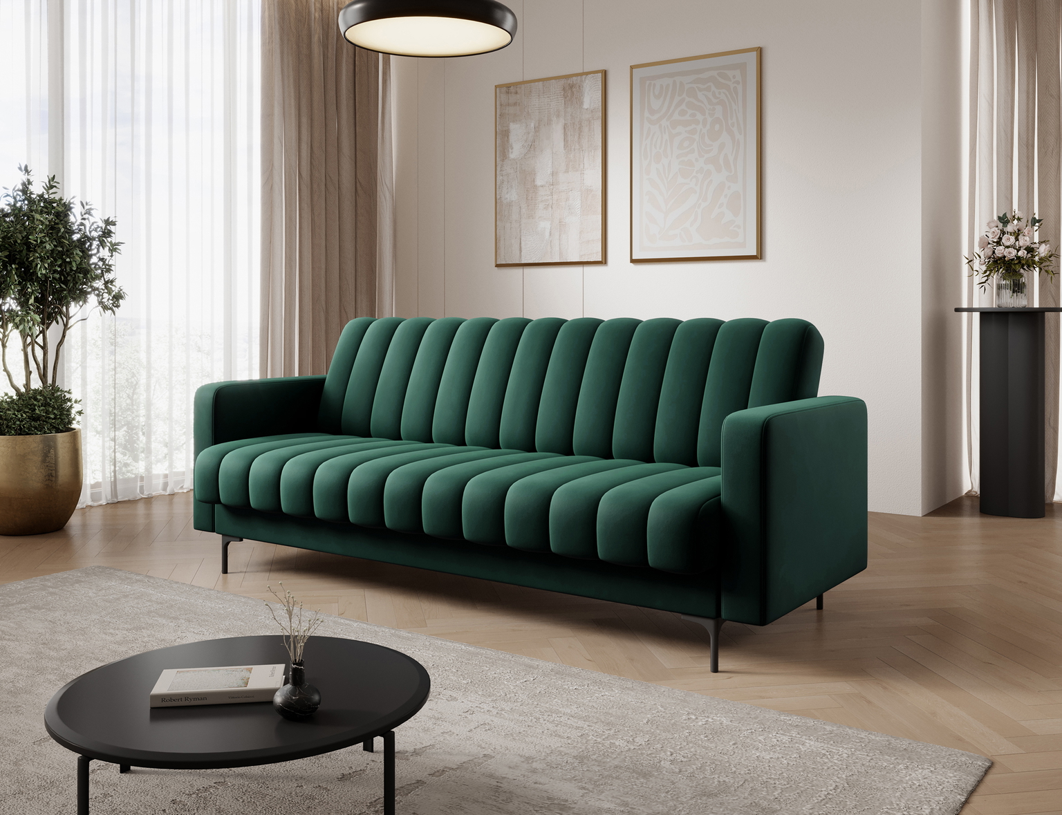 Sofa-lova Roneyy, žalia sp., 212 x 89 cm x 86 cm - 4