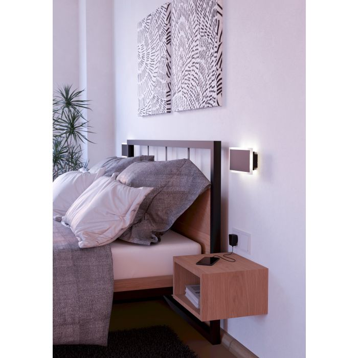 Sieninis LED šviestuvas EGLO TALAMELLO 1, 12 W, 1500lm, 3000K, juodos/baltos sp, 23x12x5cm - 4