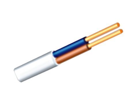 Instaliacinis kabelis BVV-P, 2 x 1,5 mm, 25 m, baltos sp.