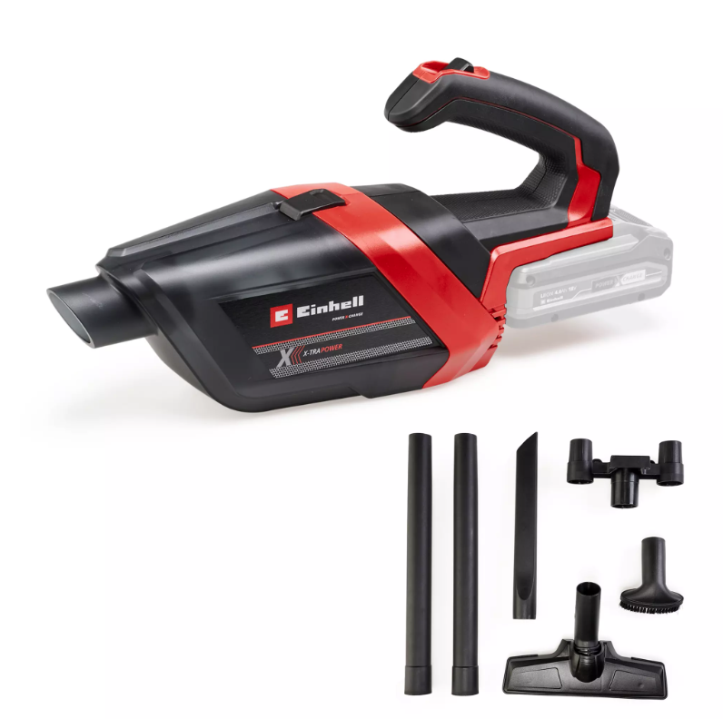Akumuliatorinis dulkių siurblys EINHELL TE-HV 18/06 Li-Solo, 18 V, 72 mbar, 0,6 l, be akumuliator.-0