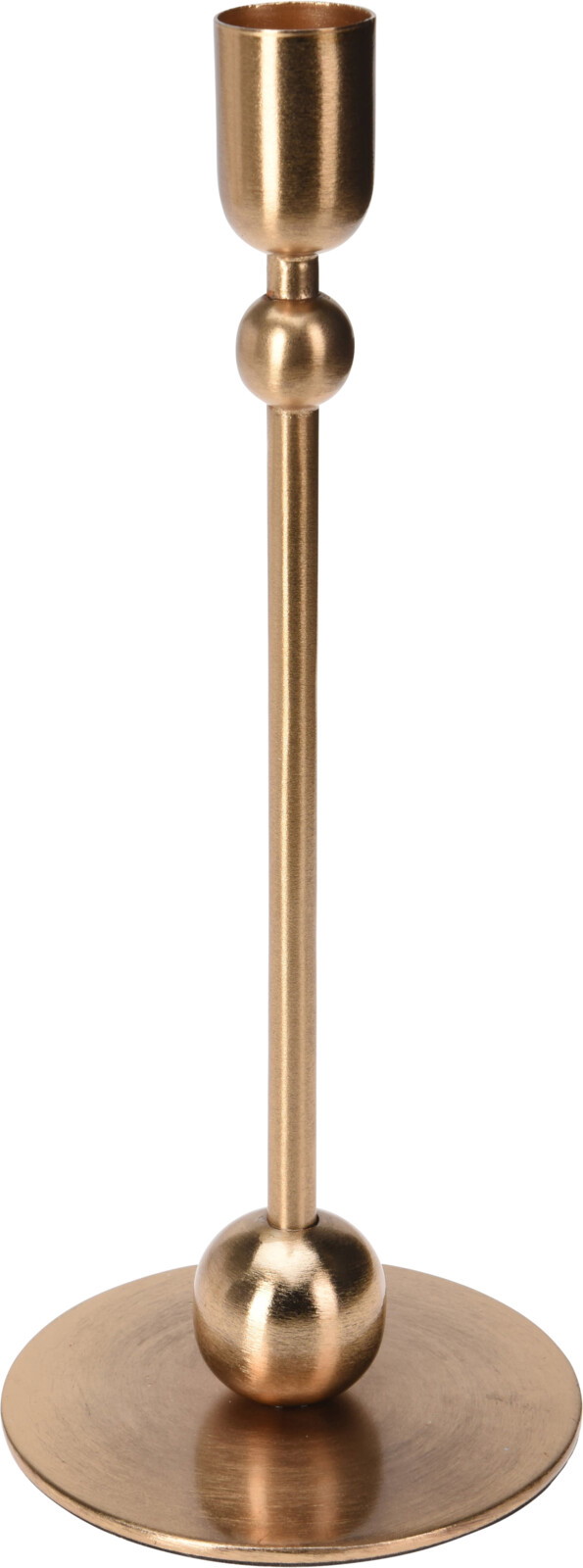 Metalinė žvakidė, auksinės sp., 23 cm-0