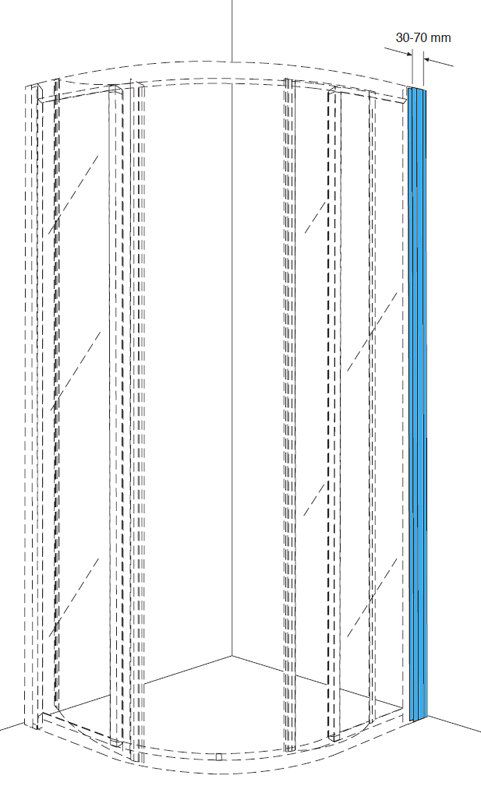 Praplėtimo profilis Ifö Solid SVRB V, 30-70 x 1950 mm, baltos spalvos-2