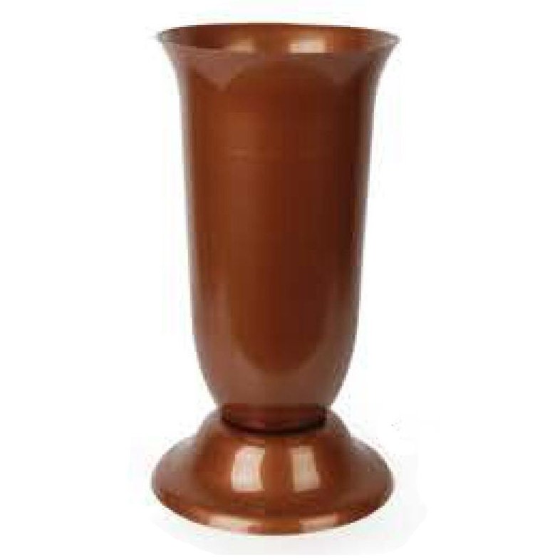 Plastikinė vaza, pastatoma, rudos sp., 19,5x37,5 cm