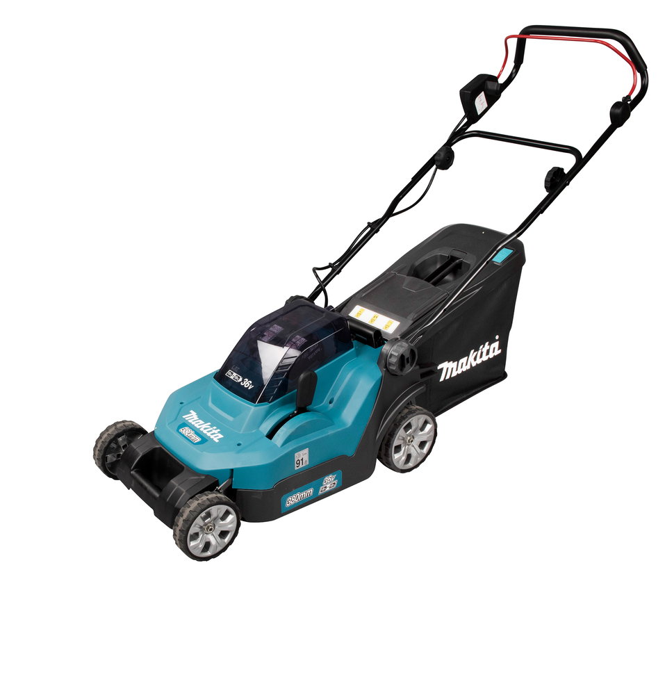 Akumuliatorinė vejapjovė MAKITA DLM382PM2, 2 x 18 V, 2 x 4,0 Ah, 38 cm, 40 l-0