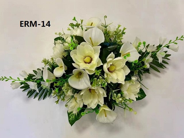 Dirbtinių gėlių puokštė MIXED, 28 žiedai, 84 x 44 x 29 cm