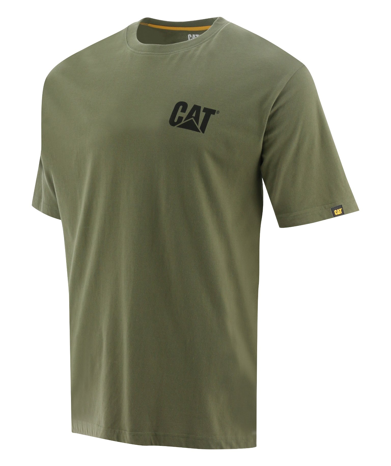 Vyriški marškinėliai trumpomis rankovėmis CAT, chaki spalvos, M dydis