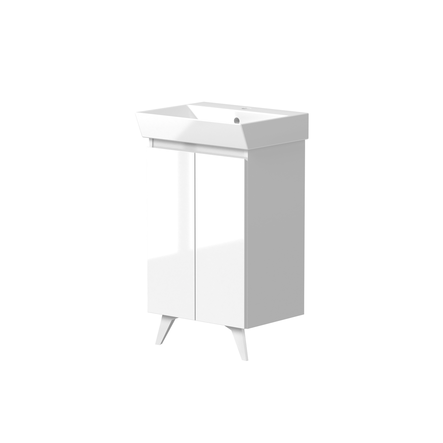Vonios spintelė RB BATHROOM KAVO, su praustuvu, baltos sp., 49 x 85,5 x 39 cm-0