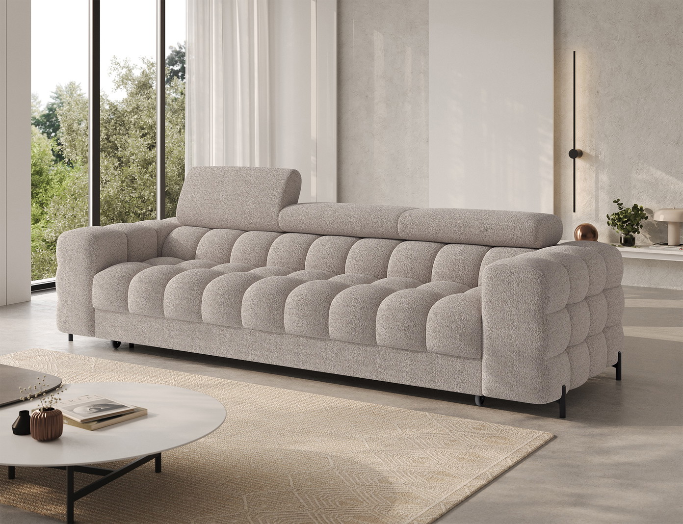 Sofa-lova Festello, rusva sp., 100 x 260 cm x 96 cm - 5