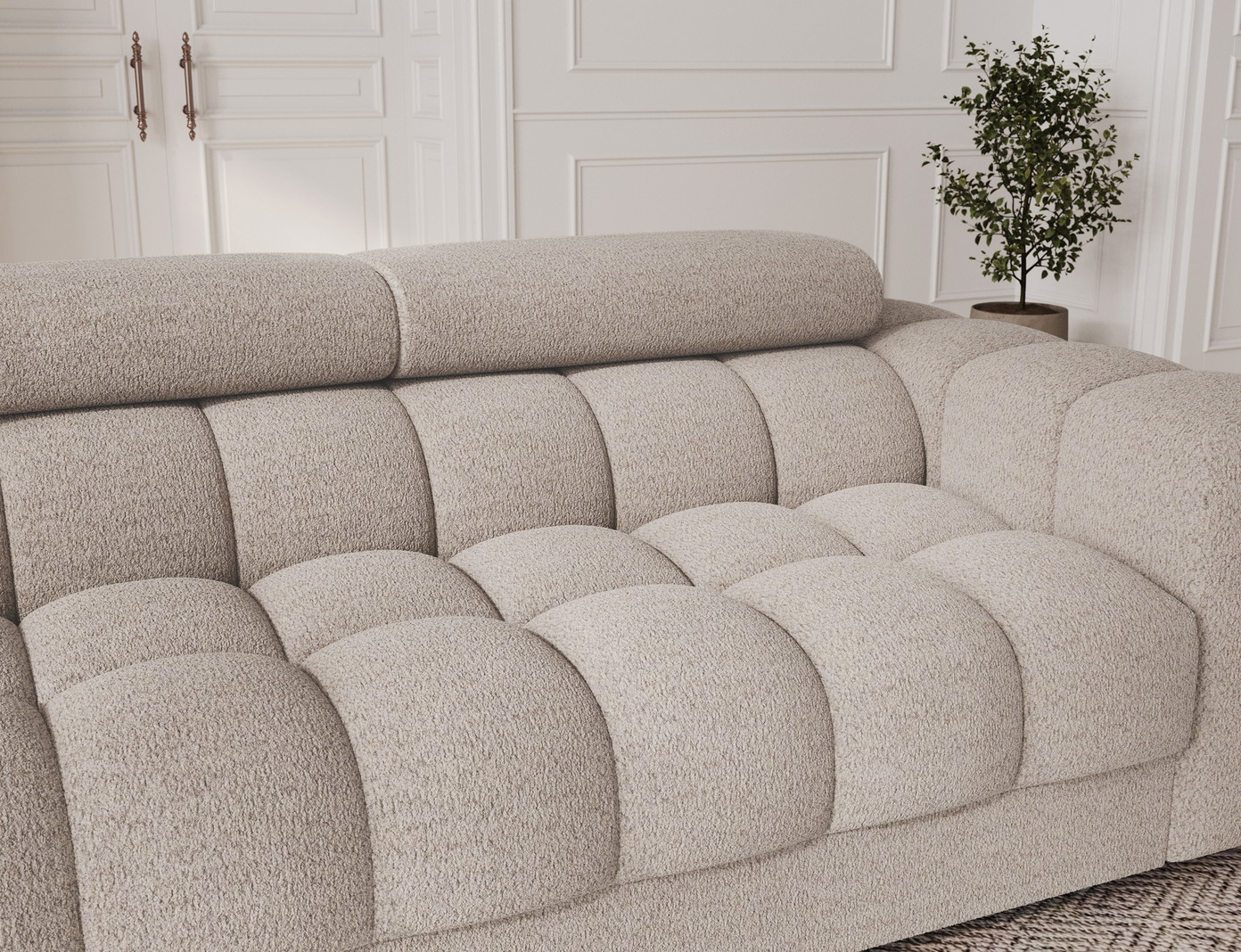 Sofa-lova Festello, rusva sp., 100 x 260 cm x 96 cm - 7