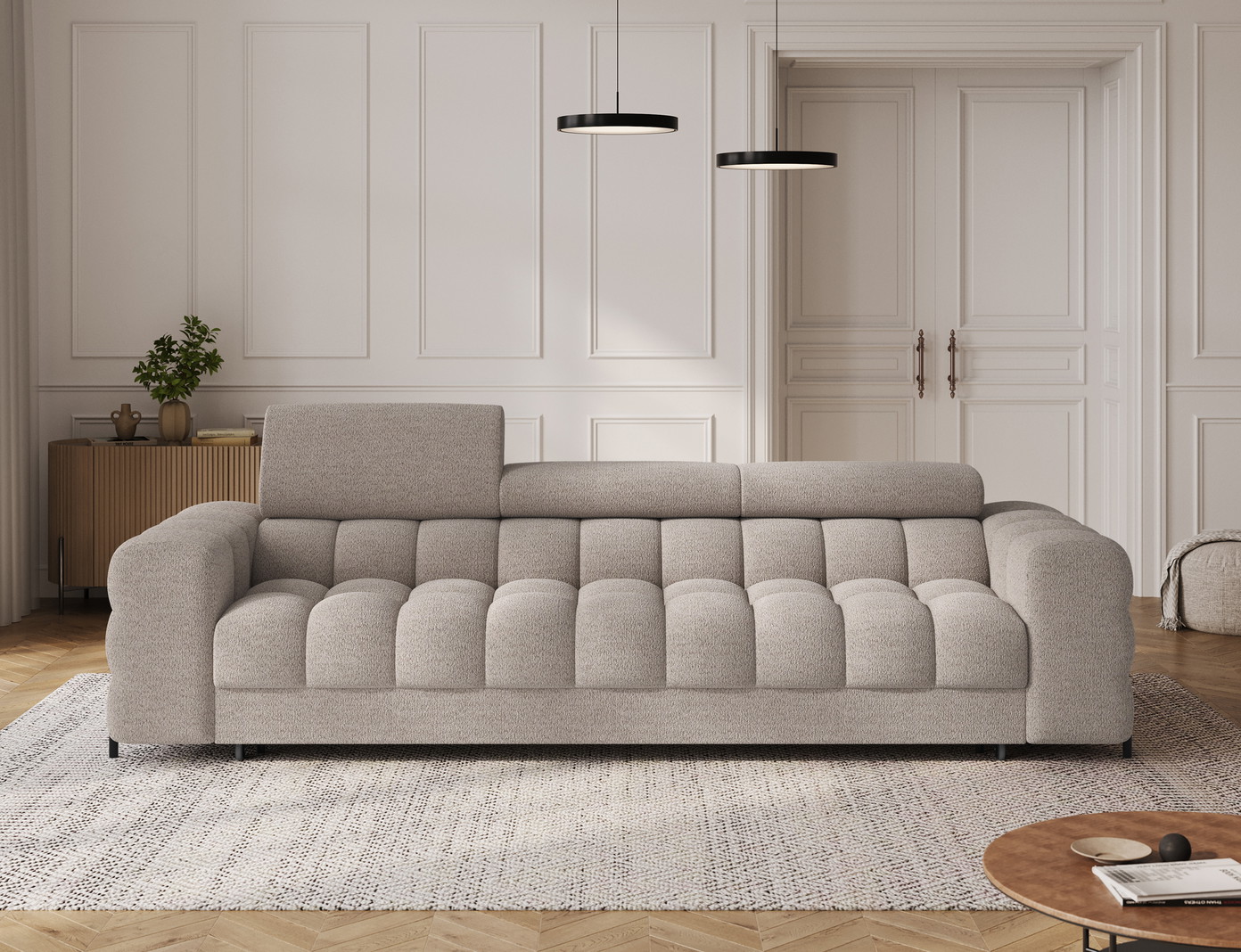 Sofa-lova Festello, rusva sp., 100 x 260 cm x 96 cm - 2