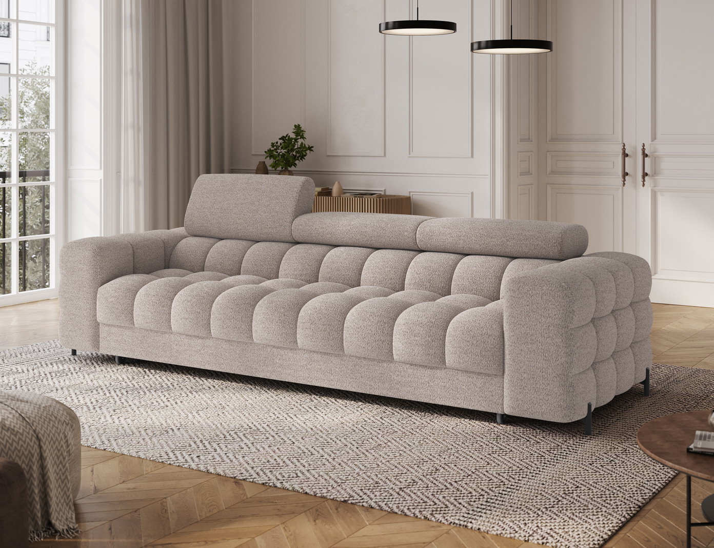 Sofa-lova Festello, rusva sp., 100 x 260 cm x 96 cm - 4