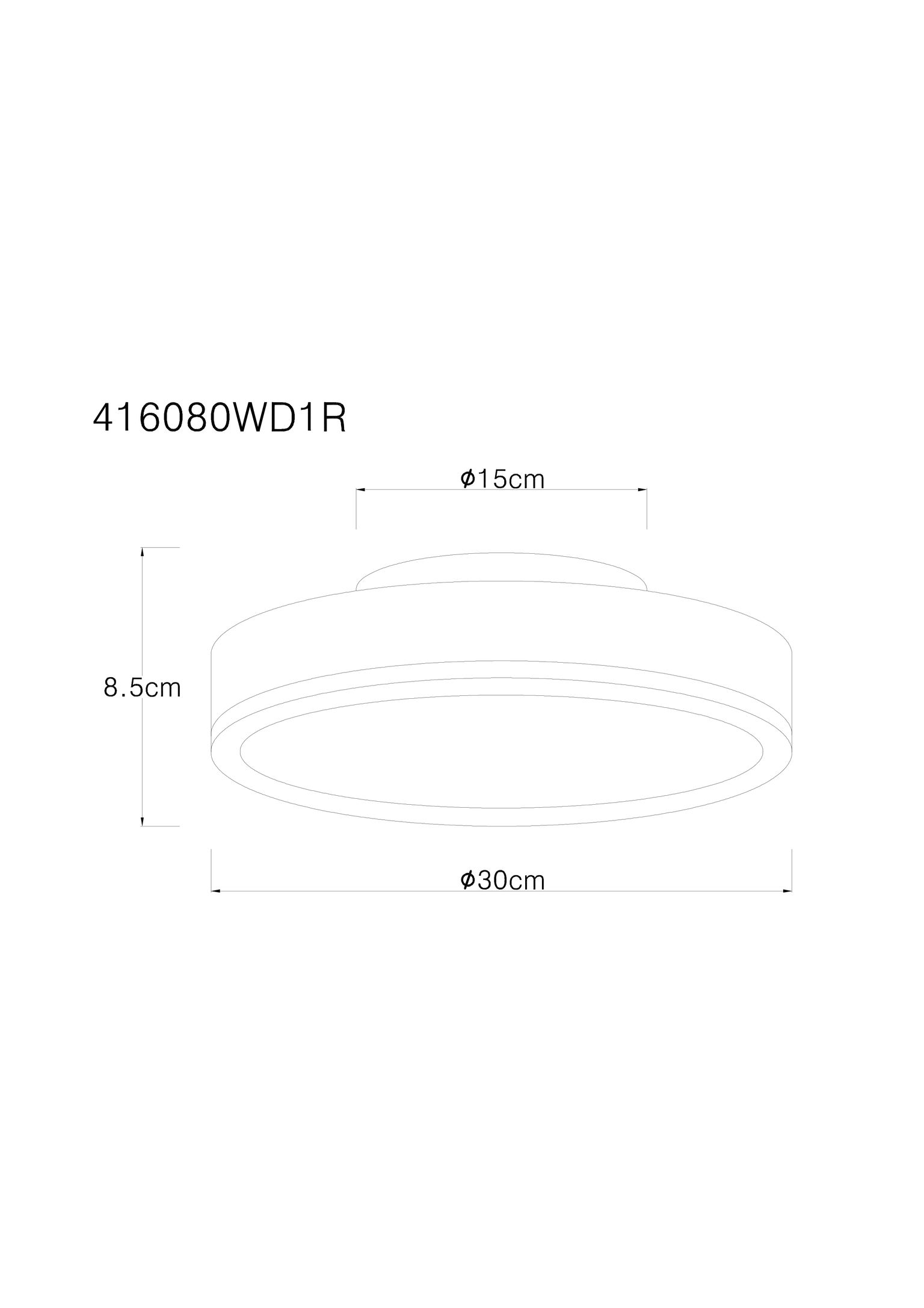 Lubinis LED šviestuvas GLOBO Doro, 12W, 3000K, 1600lm, medžio sp., ø30 x 8,5 cm - 4