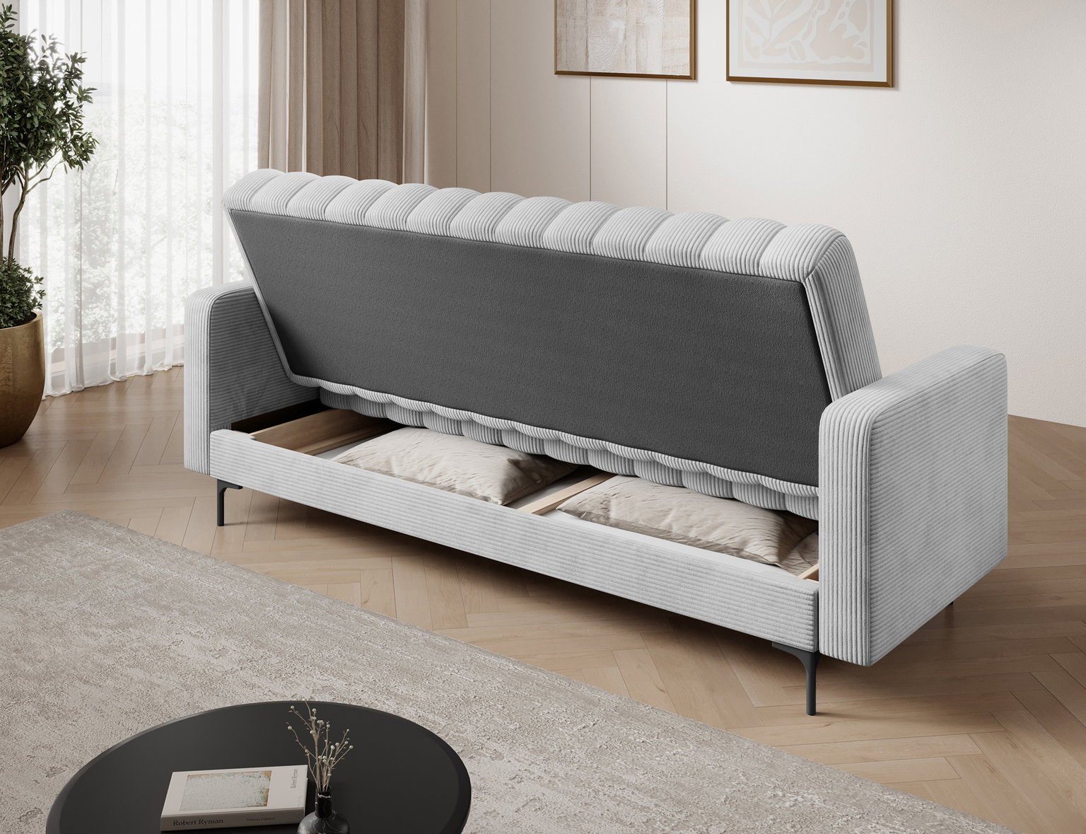 Sofa-lova Roneyy, balta sp., 212 x 89 cm x 86 cm - 6