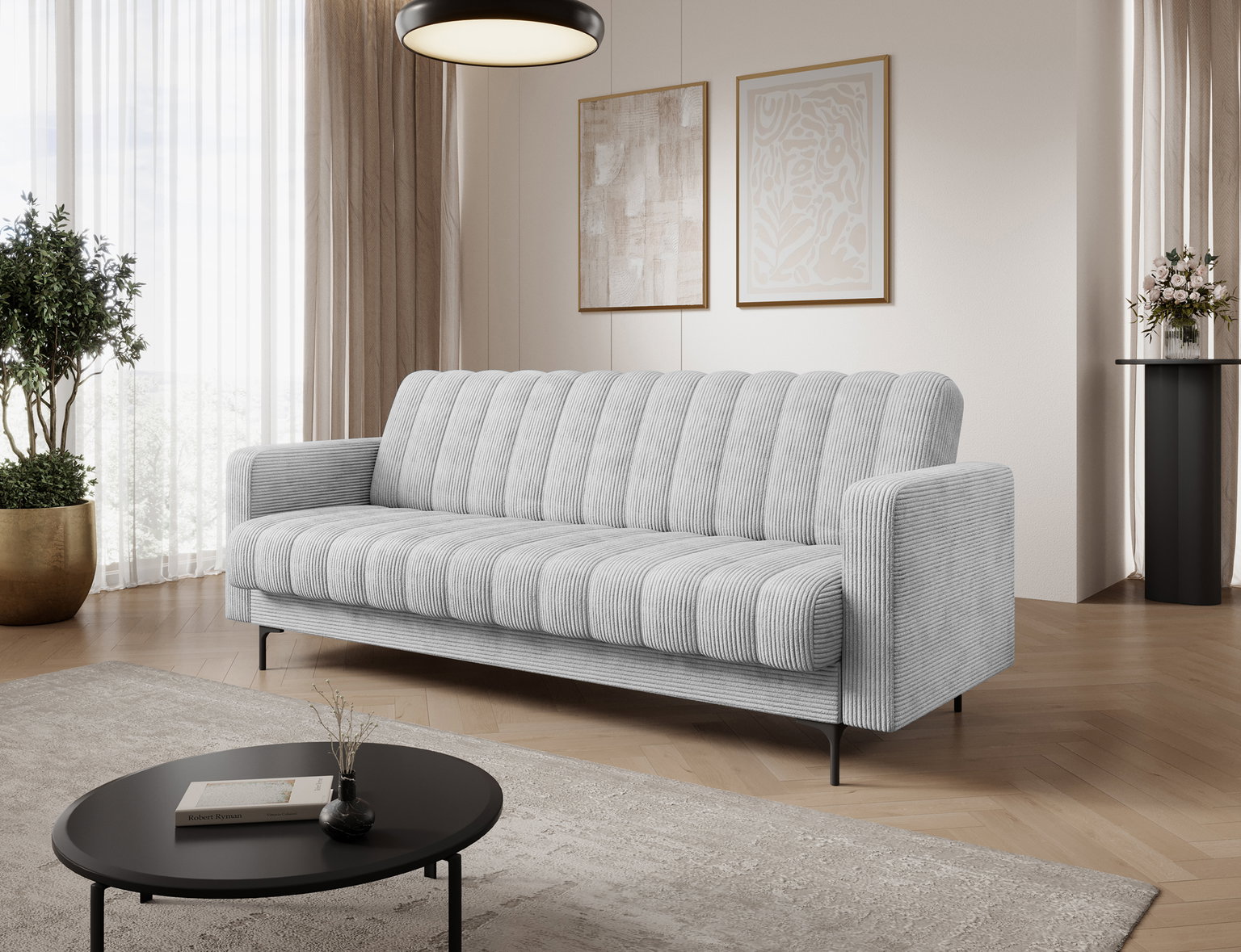 Sofa-lova Roneyy, balta sp., 212 x 89 cm x 86 cm - 4