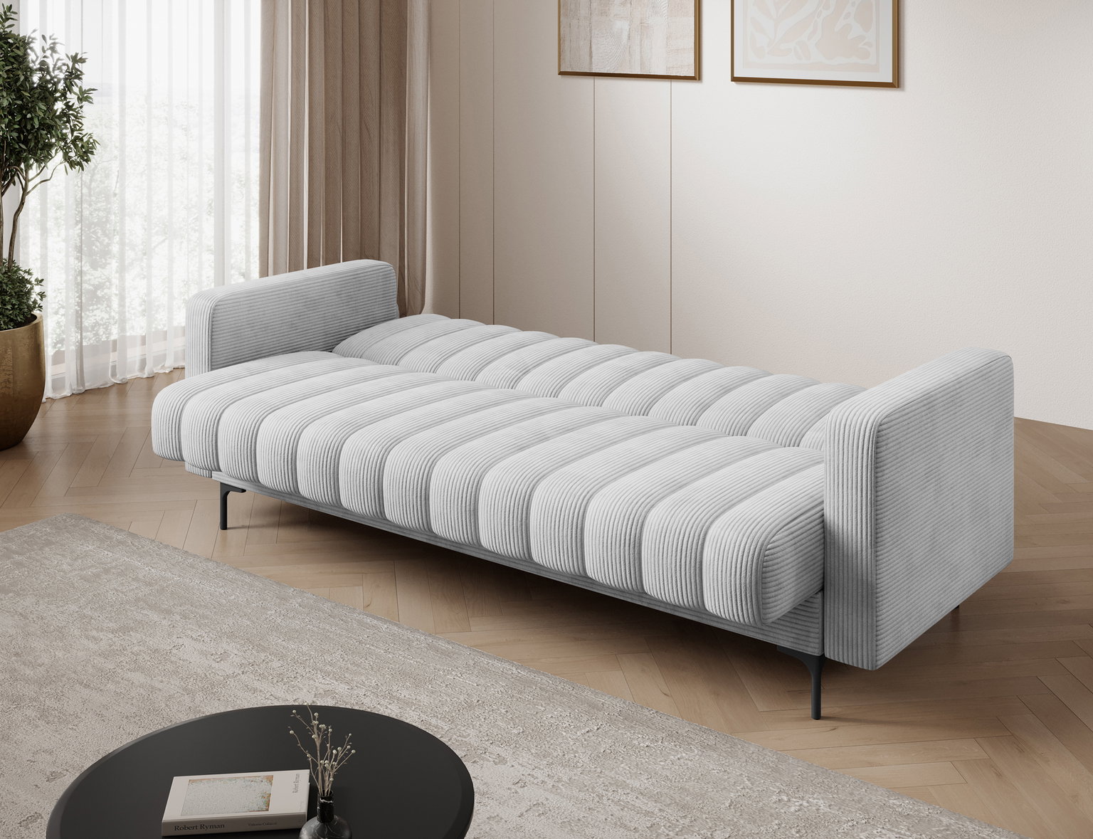 Sofa-lova Roneyy, balta sp., 212 x 89 cm x 86 cm - 5