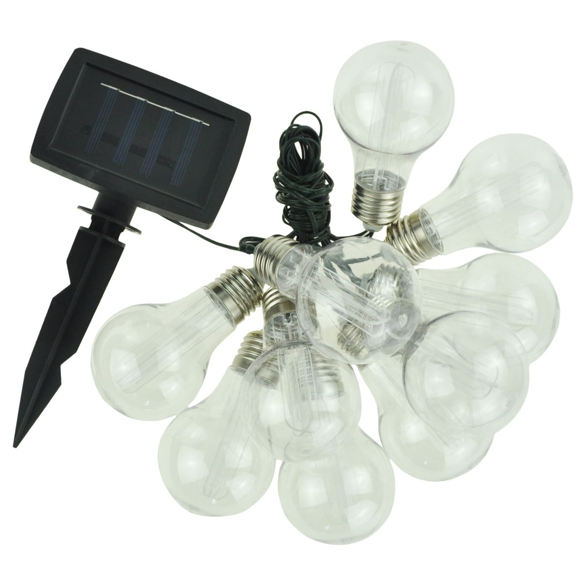 Soliarinė lauko girlianda lemputės Bulbs 10 LED-1