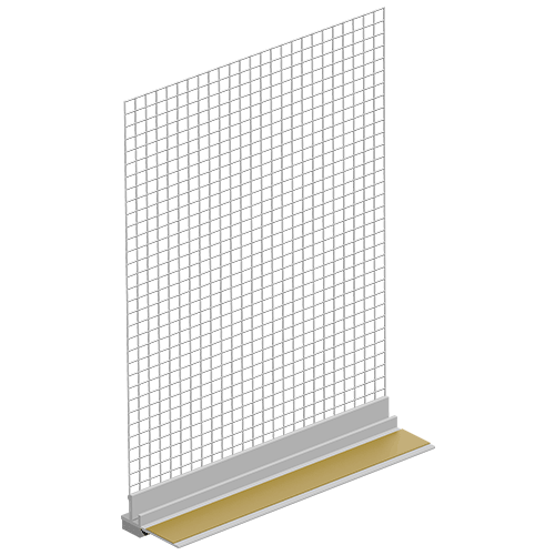PVC deformacinis profilis su tinkleliu EJOT PROFIL Active Flex AF/01, 90 x 125 x 2400 mm
