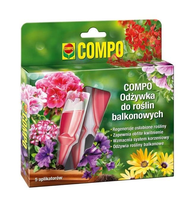 Balkoninių augalų trąšos COMPO, kapsulėje, 5 x 30 ml
