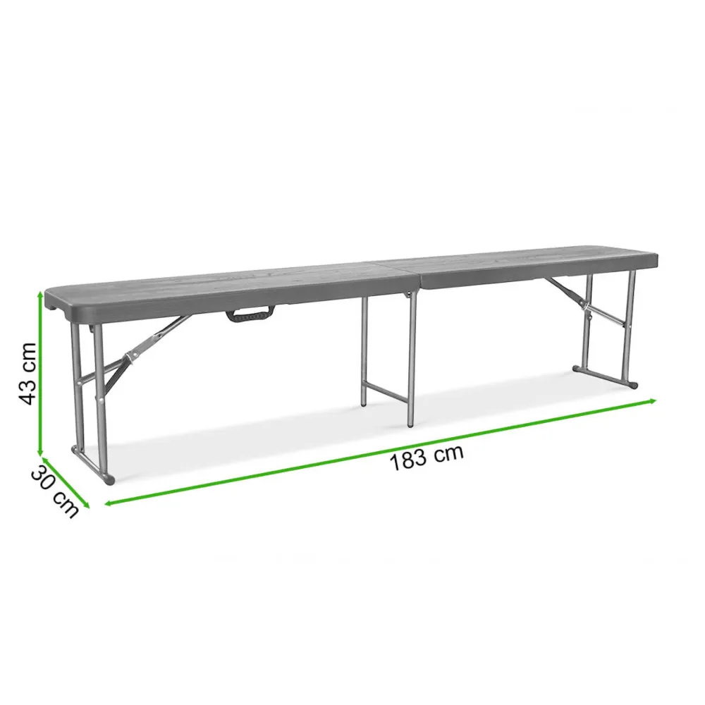 Sulankstomas lauko suolas CATERING, 180 cm, grafito sp.-1