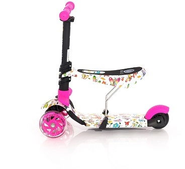Paspirtukas Lorelli Smart Pink Butterfly-1