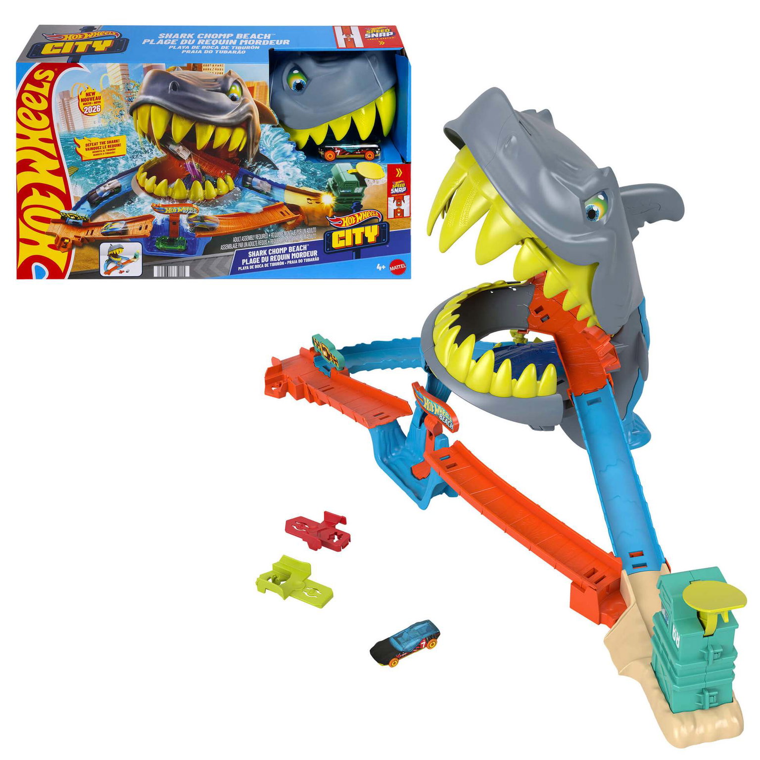 Automobilių trasa HOT WHEELS CITY „Ryklio paplūdimio trasa“-1