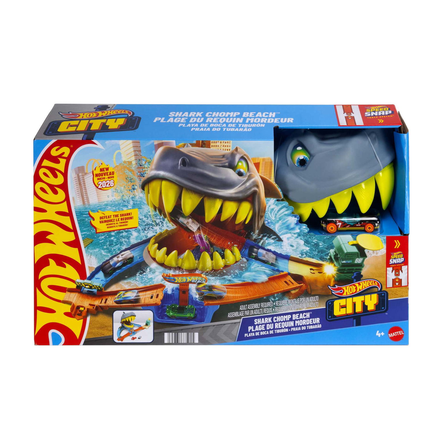 Automobilių trasa HOT WHEELS CITY „Ryklio paplūdimio trasa“-0