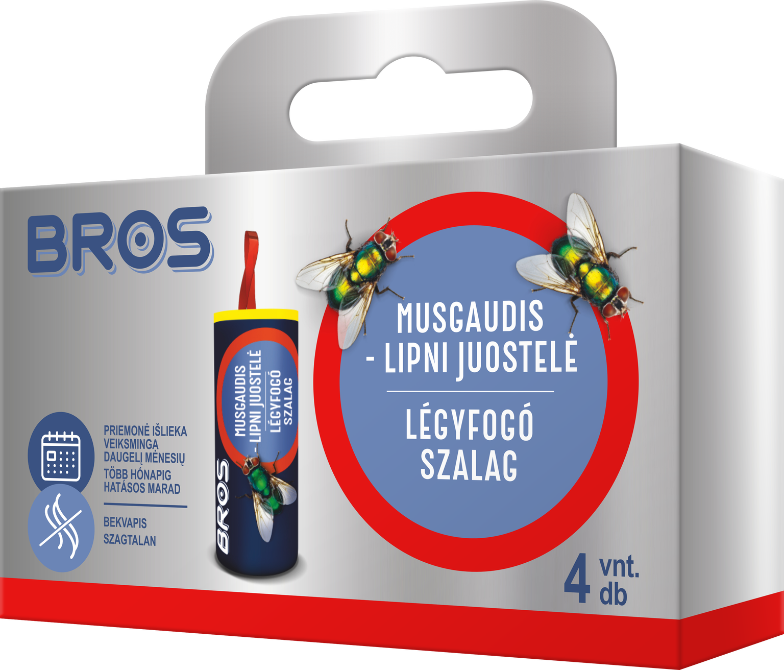 Lipni juostelė-musgaudis BROS, 4 vnt.-0