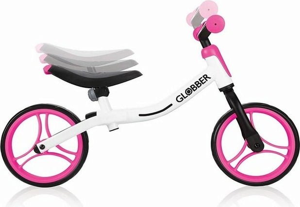 Balansinis dviratis Globber Go Bike, baltas/rožinis, 10" - 3