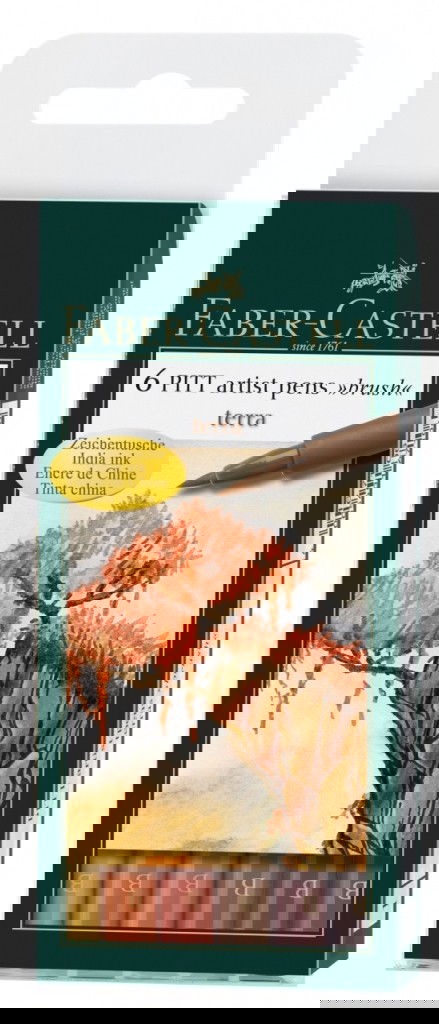 Rašiklių rink. PITT Artist pens terra FC 6 vnt., įv.sp. - 1