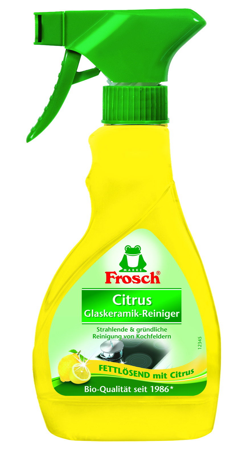 Stiklo keramikos valiklis FROSCH, citrinų kvapo su purkštuku, 300 ml-0