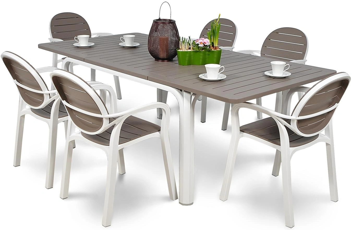 Lauko baldų komplektas PALMA/ALLORO - 8/210, Bianco Tortora - 2