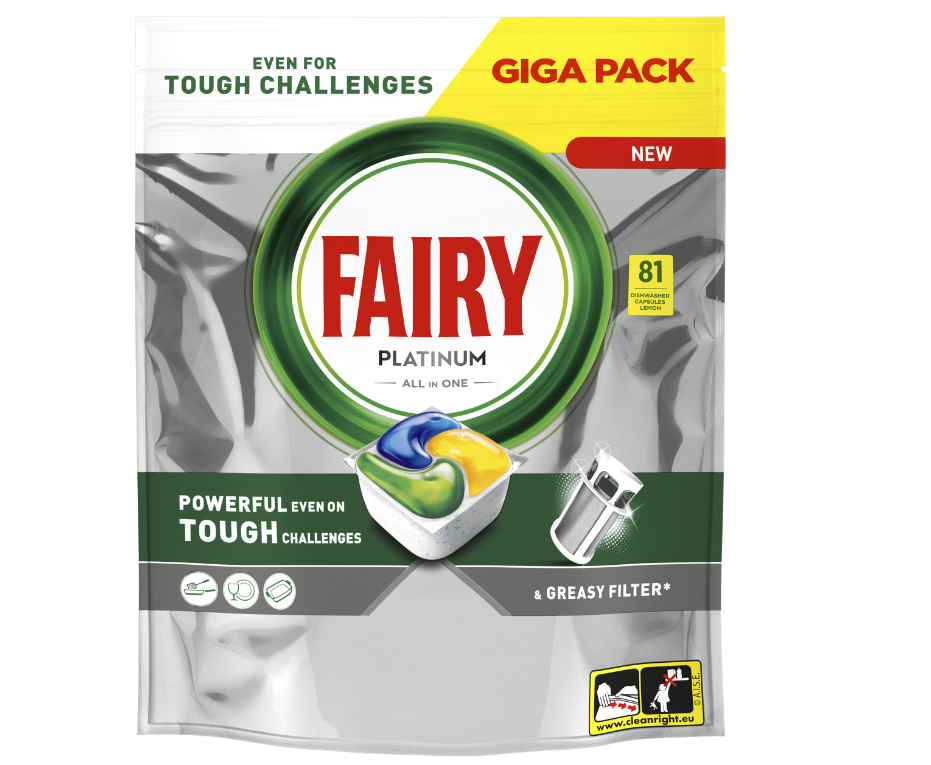 Automatinių indaplovių kapsulės FAIRY Platinum Lemon, 81 vnt-0
